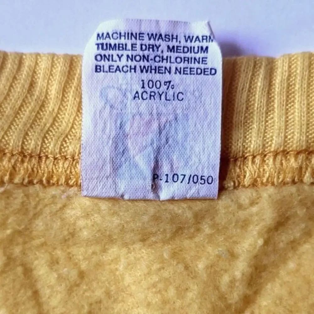Vintage Carter’s 1980s Kids Sweater | Yellow “I ❤️ You” Cardigan | Size 4 / 4T